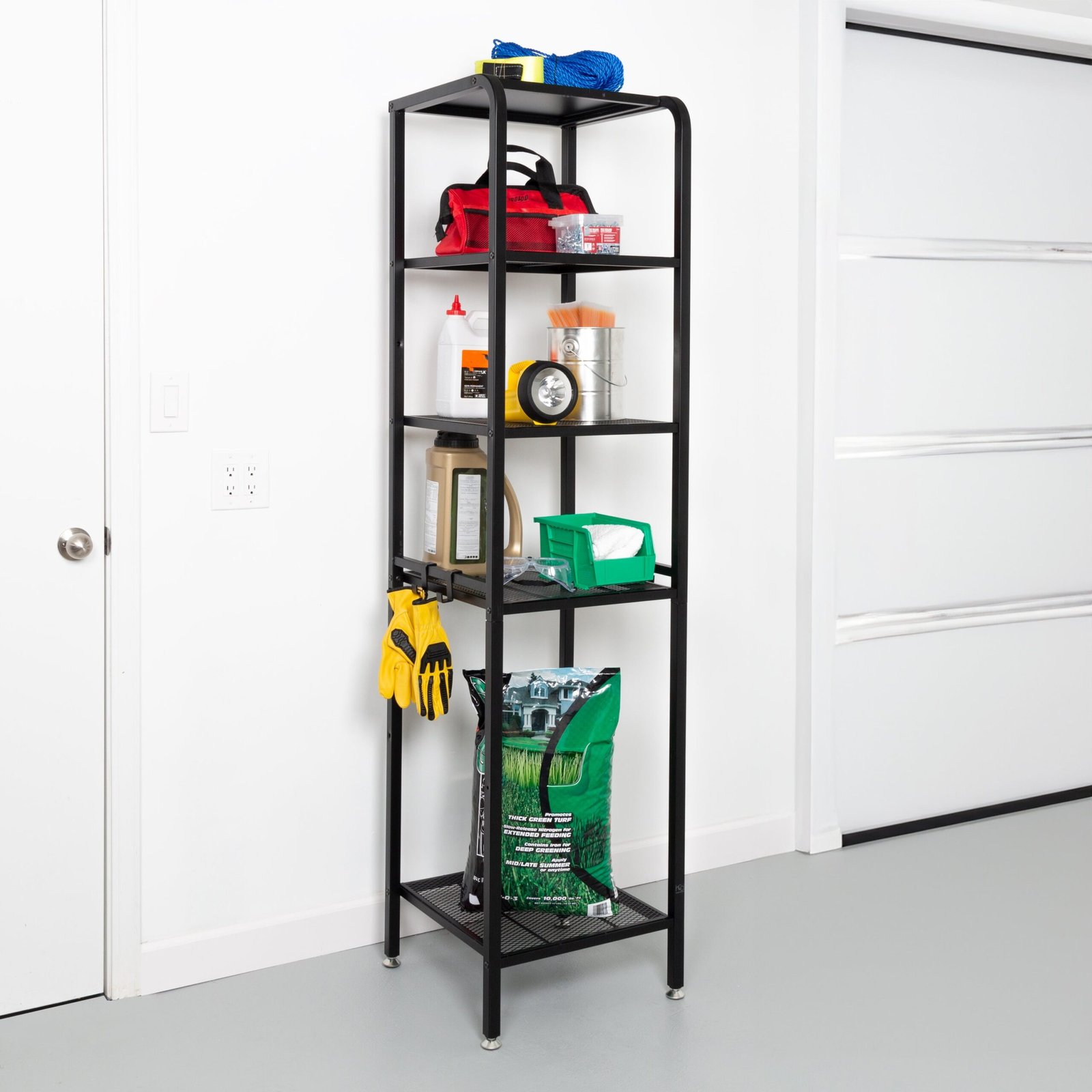 black 4 tier steel garage storage shelving unit black 4 tier steel garage storage shelving unit